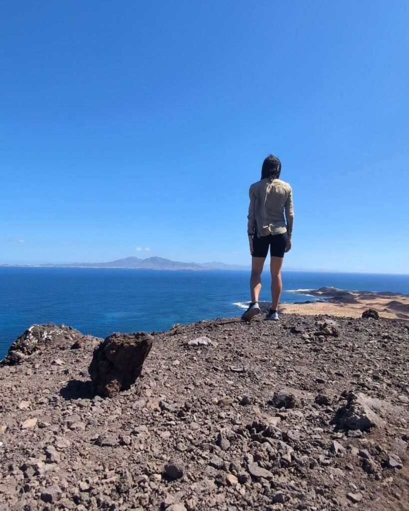 en haut de la caldera isla de lobos